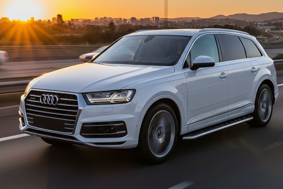 Audi Q7 2015–2026 Sidosteg Maydos V1 (2 st, aluminium ↗ rostfritt stål) Image