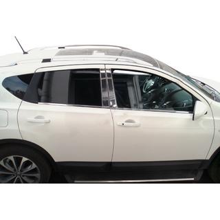 Kromade dörrstolpslister (4 st, rostfritt stål) Nissan Qashqai 2007–2010 foto 2