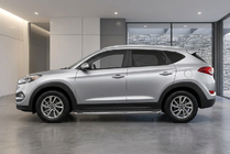 Hyundai Tucson TL 2016–2021 Sidosteg Maydos V1 (2 st, aluminium ↗ rostfritt stål) foto 1