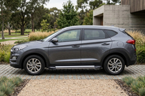 Hyundai Tucson TL 2016–2021 Sidosteg Rainbow (2 st, aluminium) foto 1