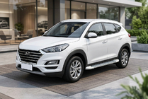 Hyundai Tucson TL 2016–2021 Sidosteg Allmond White (2 st, aluminium) foto 1