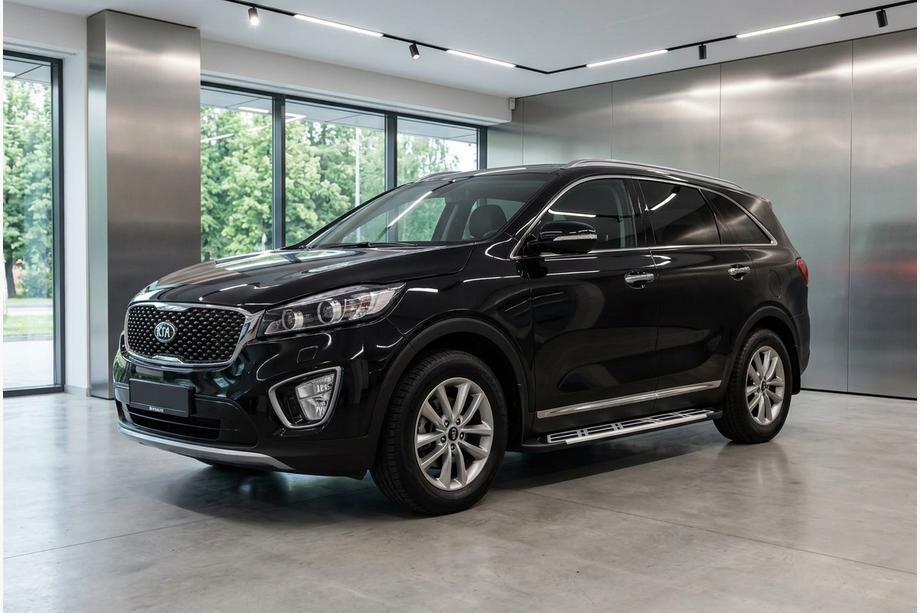 Kia Sorento III UM 2014–2020 Sidosteg Sunrise (2 st, aluminium) Image