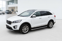 Kia Sorento III UM 2014–2020 Sidosteg Maydos V1 (2 st, aluminium ↗ rostfritt stål) foto 1