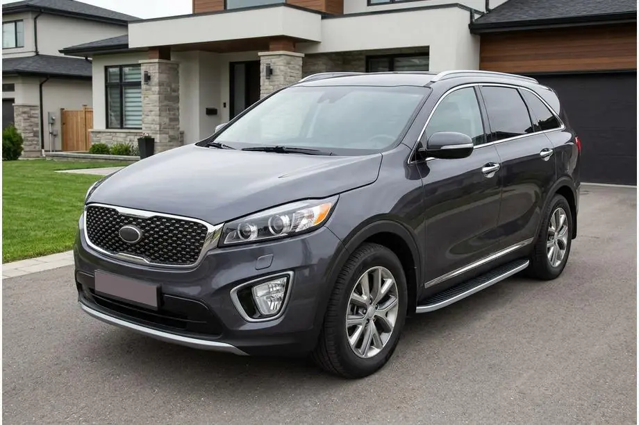 Kia Sorento III UM 2014–2020 Sidosteg Tayga Grey (2 st, aluminium) Image