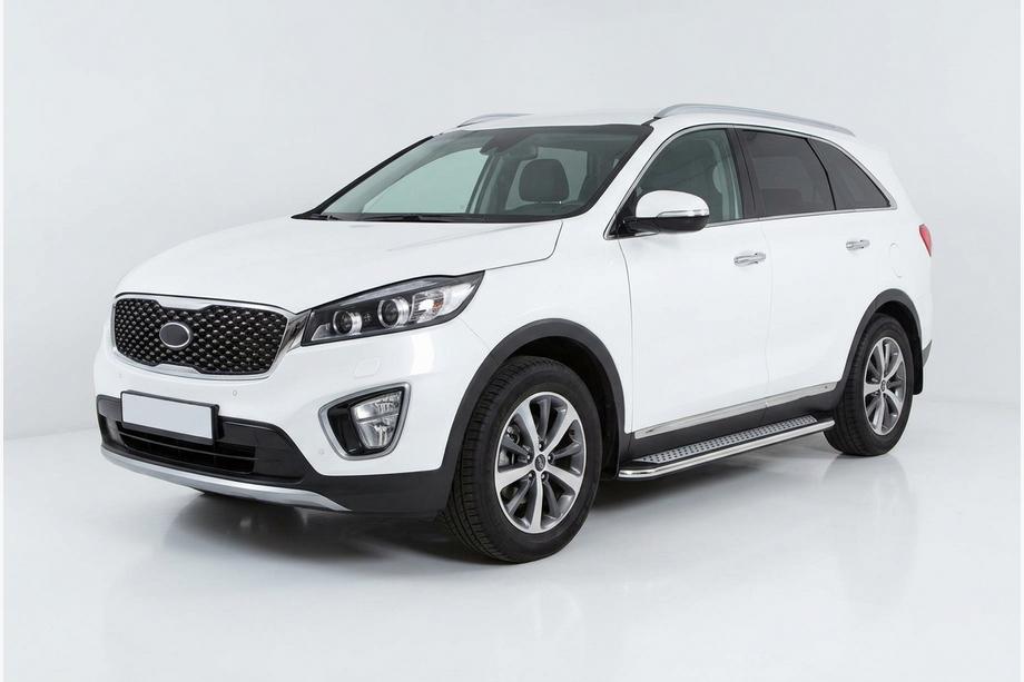 Kia Sorento III UM 2014–2020 Sidosteg Maydos V2 (2 st, aluminium / rostfritt stål) Image
