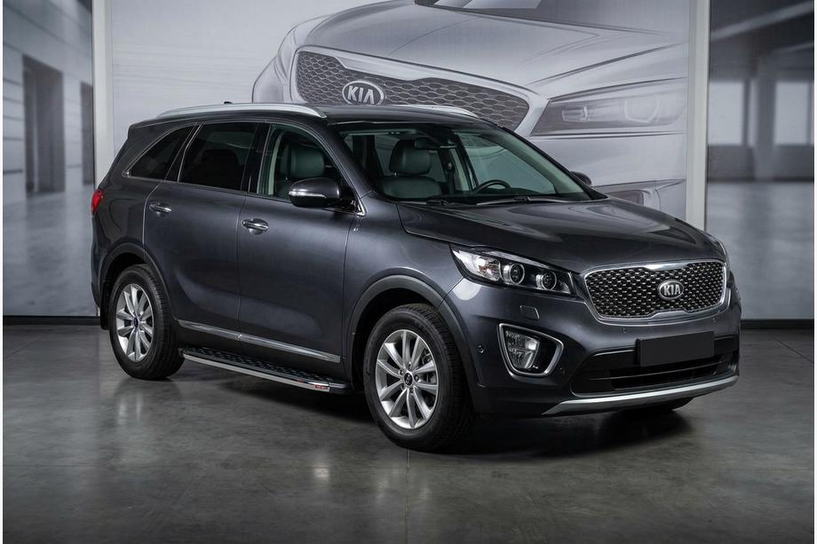 Kia Sorento III UM 2014–2020 Sidosteg BlackLine (2 st, aluminium) Image