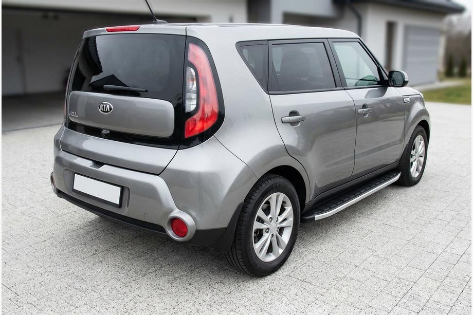 Kia Soul II 2013–2018 Sidosteg Fullmond (2 st, aluminium) Image