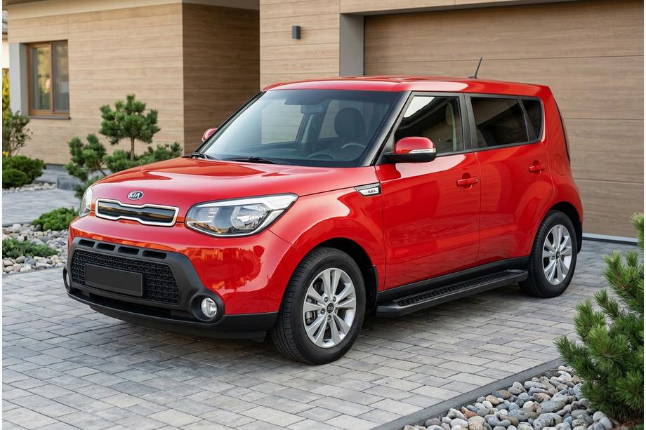 Kia Soul II 2013–2018 Sidosteg Allmond Black (2 st, aluminium) Image