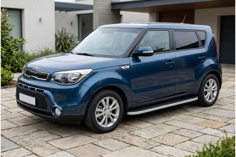 Kia Soul II 2013–2018 Sidosteg Tayga Grey (2 st, aluminium) Image
