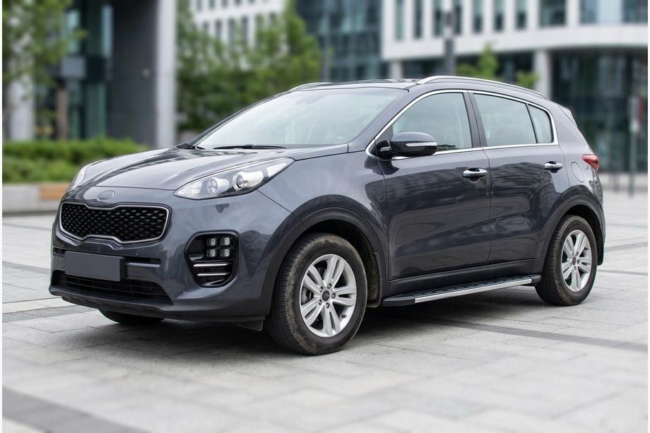 Kia Sportage 2015–2021 Sidosteg Duru (2 st, aluminium) Image