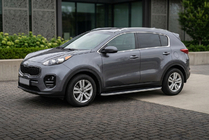 Kia Sportage 2015–2021 Sidosteg Tayga Grey (2 st, aluminium) foto 1