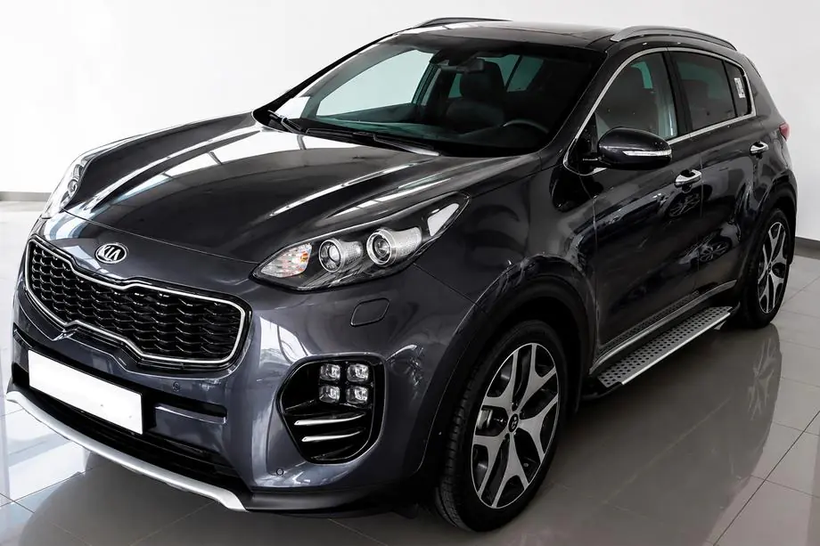 Kia Sportage 2015–2021 Sidosteg Allmond Grey (2 st, aluminium) Image