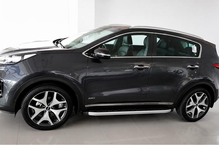 Kia Sportage 2015–2021 Sidosteg Fullmond (2 st, aluminium) Image