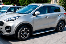 Kia Sportage 2015–2021 Sidosteg Maydos V2 (2 st, aluminium/rostfritt stål) foto 3