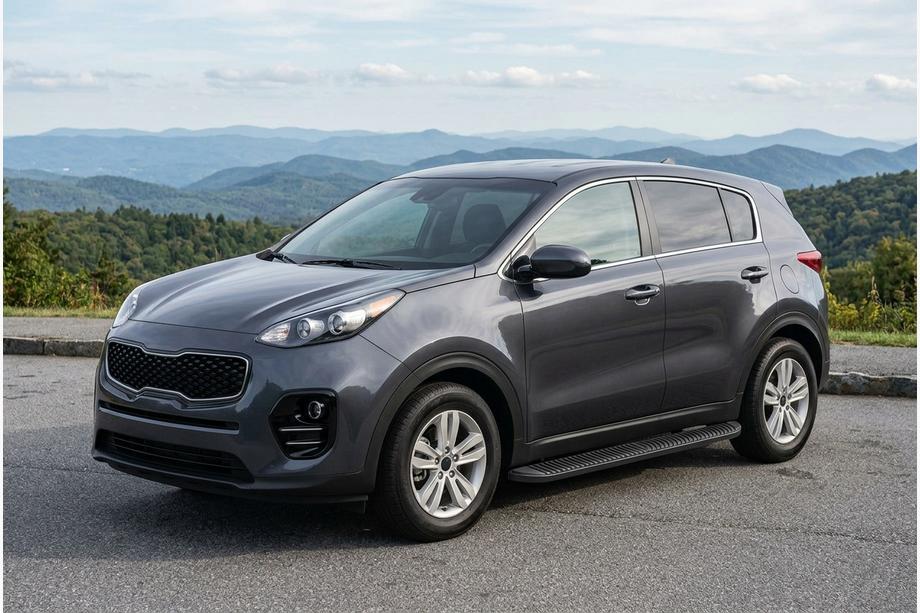 Kia Sportage 2015–2021 Sidosteg Tayga Black (2 st, aluminium) Image