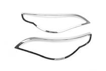 BMW 5-serien E60/E61 2003–2010 Kromade strålkastarramar (2 st, plast) foto 2