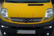 Opel Vivaro 2001–2015 Kromlister till grill 2001-2007 (8 st, rostfritt) foto 1