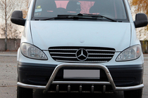 Mercedes Vito W639 2004–2014 Frontbåge WT003 i rostfritt stål med sidostänger foto 1