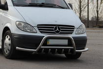 Mercedes Viano 2004–2014 Frontbåge WT003-Plus med sidobågar (rostfritt stål) foto 2