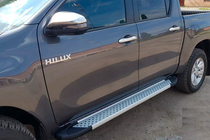 Toyota Hilux 2015– Sidosteg Allmond Grey (2 st, aluminium) foto 9