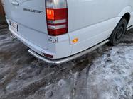 Volkswagen Crafter 2006–2016 Sidorör bakom bakhjulet, vinklade (2 st, rostfritt) Extra lång foto 10