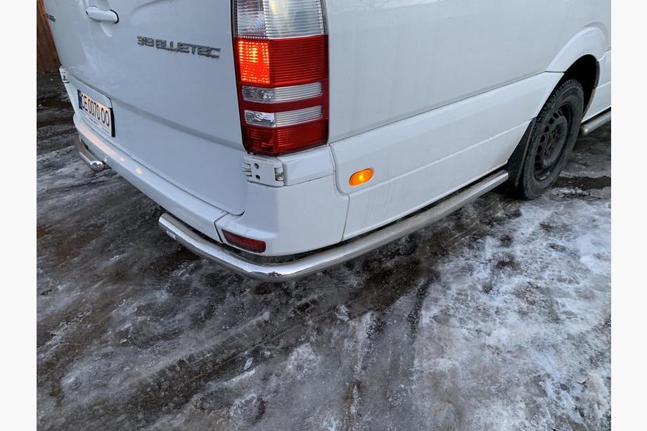 Volkswagen Crafter 2006–2016 Sidorör bakom bakhjulet, vinklade (2 st, rostfritt) Mellanhjulbas Foto 10