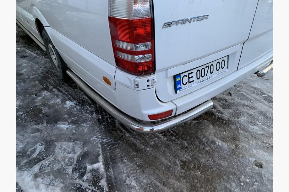 Volkswagen Crafter 2006–2016 Sidorör bakom bakhjulet, vinklade (2 st, rostfritt) Mellanhjulbas Foto 11
