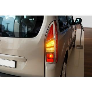 Raka bromsljusskydd (2 st, rostfritt stål) Citroen Berlingo 2008–2018 foto 1