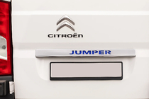 Citroen Jumper 2007–2025 Kromlist ovanför registreringsskylten med blå LED (rostfritt stål) foto 1