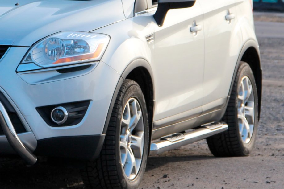 Ford Kuga 2008–2013 Raka sidorör (2 st, rostfritt stål) Image