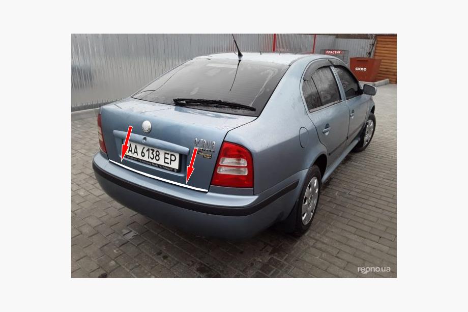 Skoda Octavia I Tour A4 1996–2010 Kromlist till baklucka (rostfritt stål) Image