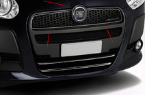 Fiat Doblo II 2010–2022 Grillister (2010-2015, övre, rostfritt stål) foto 1