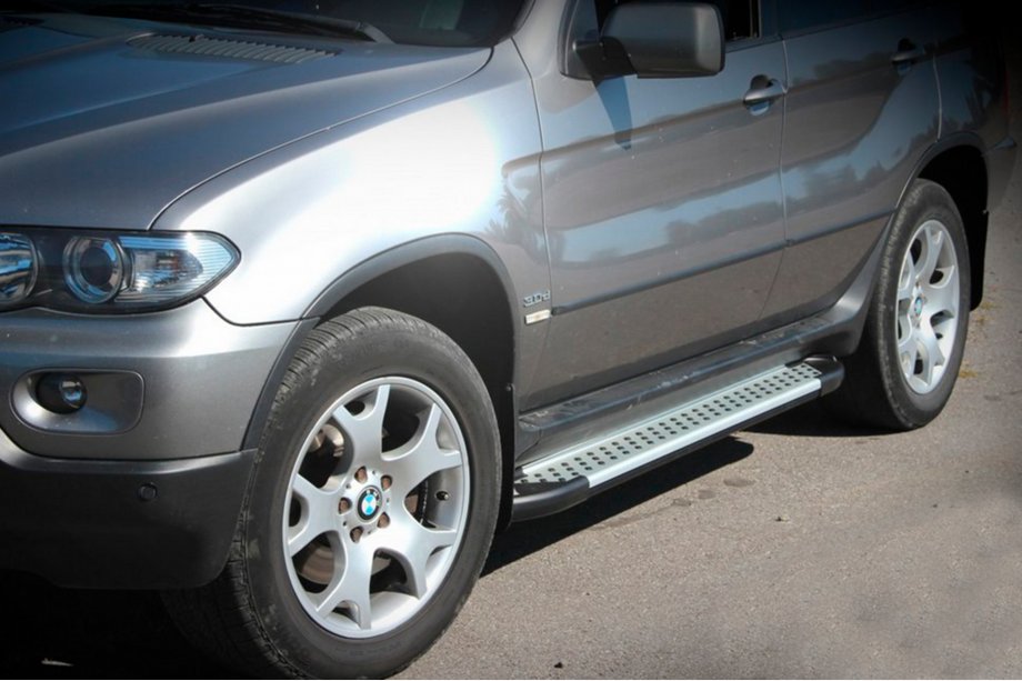 BMW X5 E53 1999–2006 Sidosteg Allmond Grey (2 st, aluminium) Image