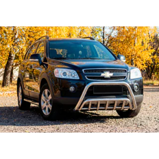 Främre frontbåge WT002 (rostfritt stål) Chevrolet Captiva 2006–2019 foto 1