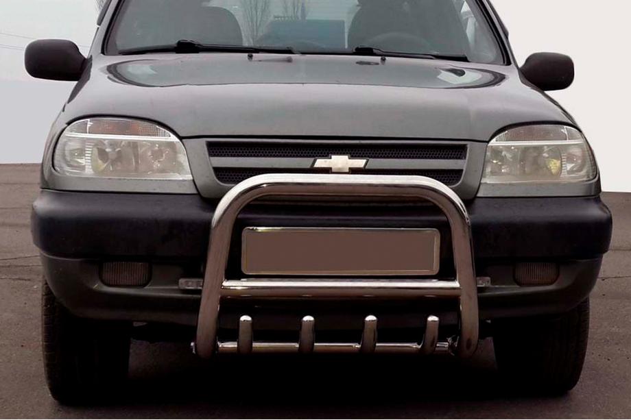 Chevrolet Niva 1998–2020 Frontbåge QT006 (rostfritt stål) Image