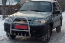 Chevrolet Niva 1998–2020 Frontbåge QT007 (rostfritt stål) foto 3