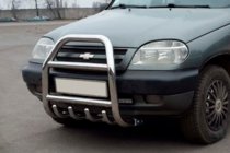 Chevrolet Niva 1998–2020 Frontbåge QT007 (rostfritt stål) foto 1