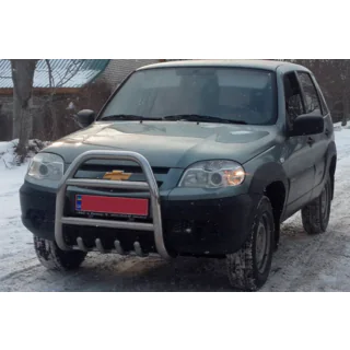Frontbåge QT007 (rostfritt stål) Chevrolet Niva 1998–2020 foto 3