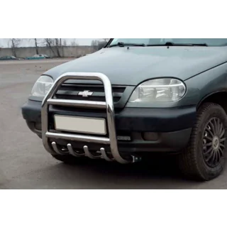 Frontbåge QT007 (rostfritt stål) Chevrolet Niva 1998–2020 foto 1