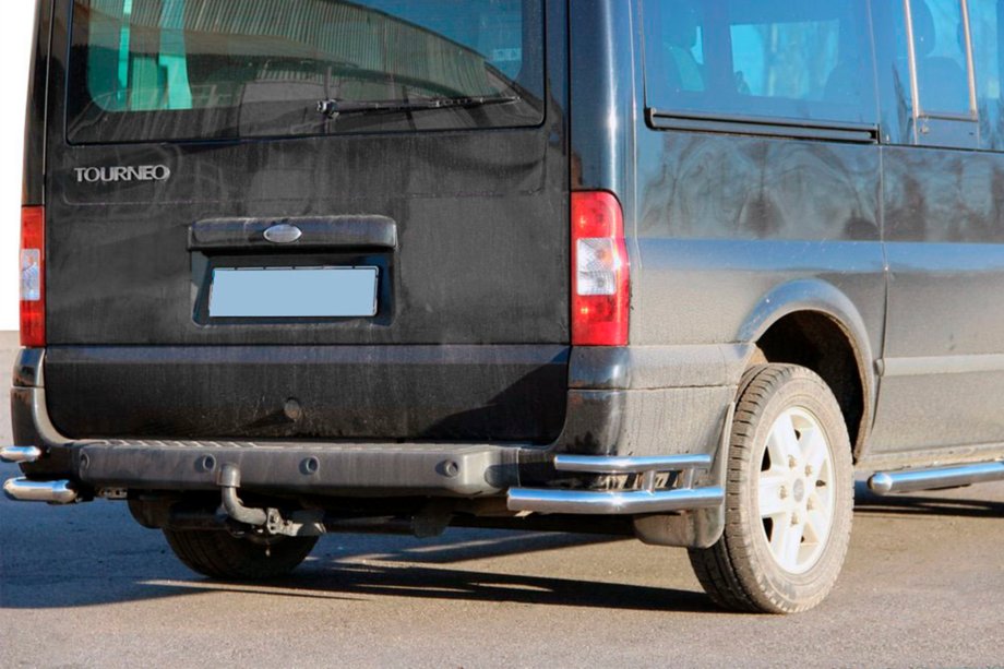 Ford Transit 2000–2014 Bakre hörnskydd AK003-Double (rostfritt stål) Image