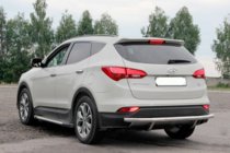 Hyundai Santa Fe 3 2012–2018 Bakre skyddsbåge AK002 (rostfritt) foto 3