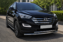 Hyundai Santa Fe 3 2012–2018 Främre frontskyddsbåge ST014 (rostfritt stål) foto 1