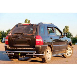 Bakre skyddsbåge AK007 (rostfritt) Kia Sportage 2004–2010 foto 3
