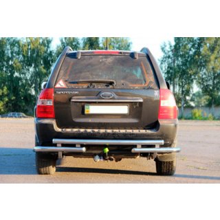 Bakre skyddsbåge AK007 (rostfritt) Kia Sportage 2004–2010 foto 2