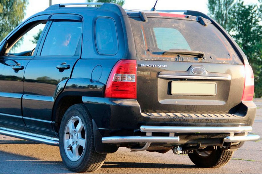 Kia Sportage 2004–2010 Bakre skyddsbåge AK007 (rostfritt) Image