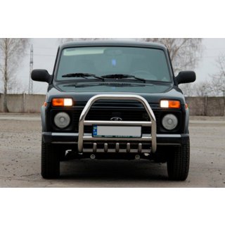 Frontbåge QT007 (rostfritt stål) Lada Niva och Urban 1977– foto 1
