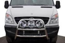 Mercedes Sprinter W906 2006–2018 Hög frontbåge (bullbar) WT018 (rostfri) foto 1