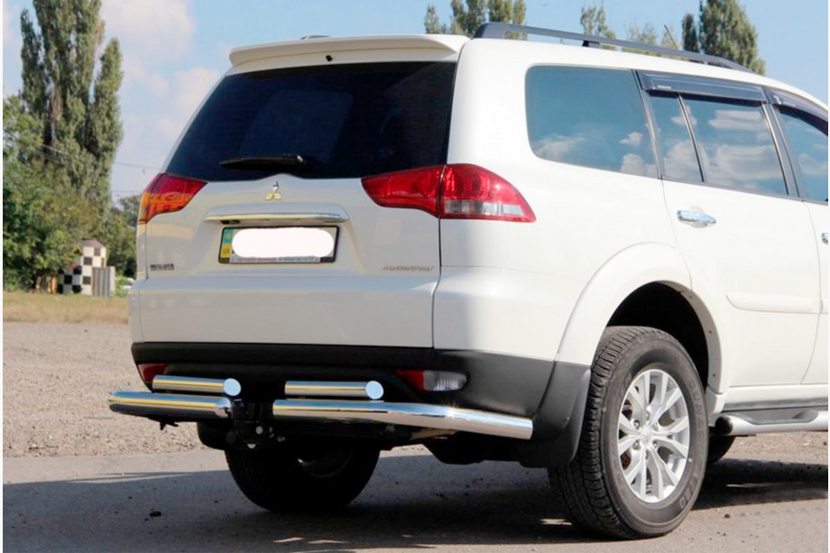 Mitsubishi Pajero Sport 2008–2015 Bakre skyddsbåge AK003-Special (2 st, rostfritt) Image