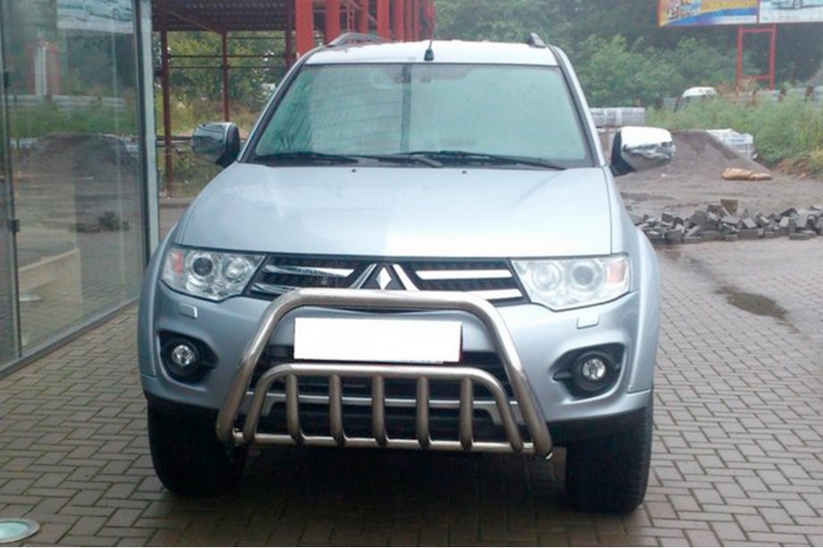 Mitsubishi Pajero Sport 2008–2015 Främre frontbåge WT002 (rostfritt stål) Image