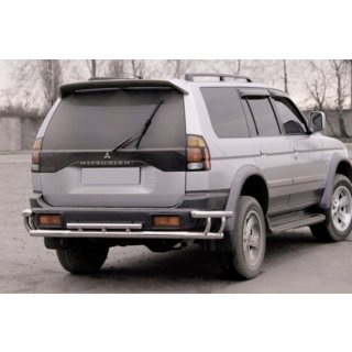 Bakre skyddsbåge AK005-2 (rostfritt stål) Mitsubishi Pajero Sport 1996–2007 foto 1